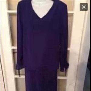 First Glance purple 2 piece outfit size 14 NEW with tags